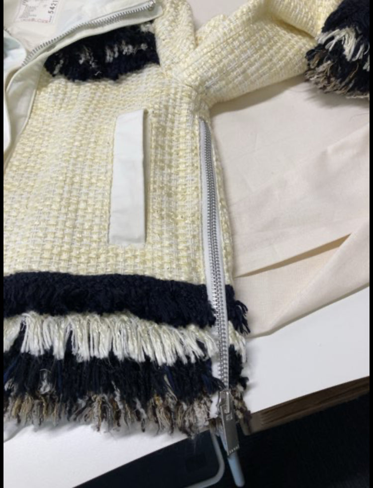 Sacai jakke m/skjult hætte